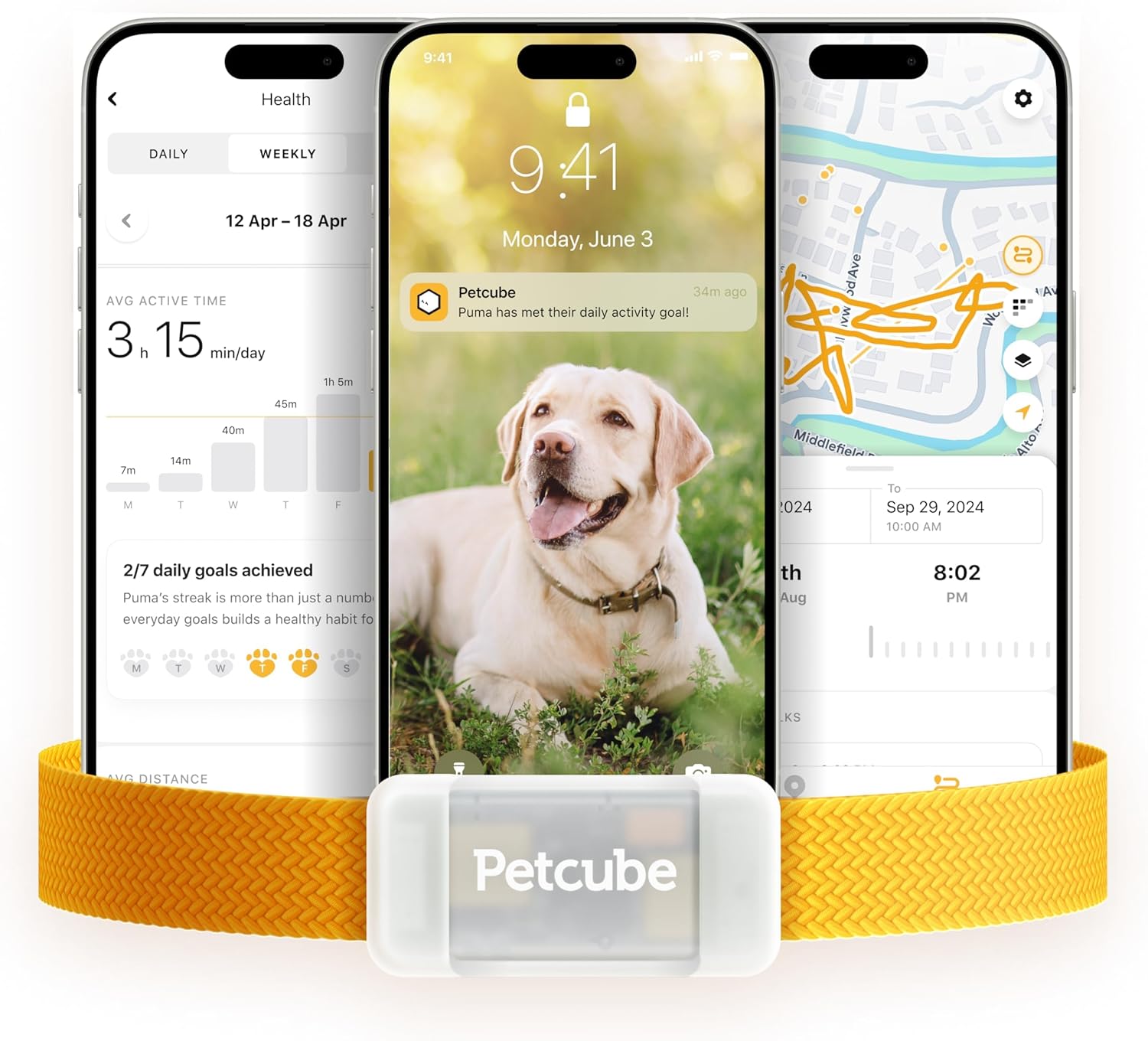 Petcube GPS Tracker compact clip-on device