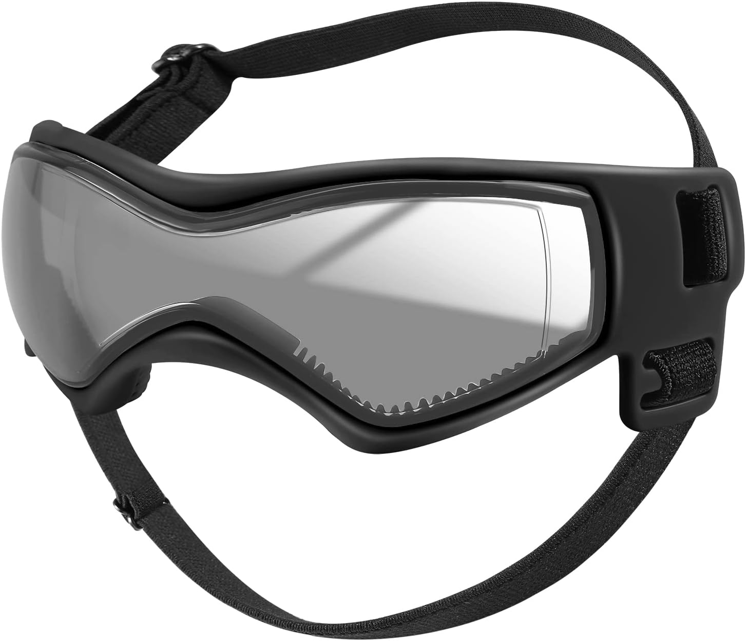 QUMY dog goggles with UV protection lenses on a corgi